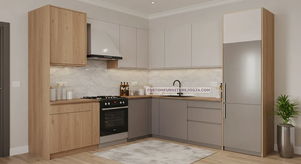 Jasa Pembuatan L shape Kitchen Set Jogja